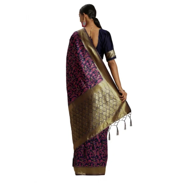 Banarasi silk Saree with Blouse (Multi, 5-6mtr) - Image 2