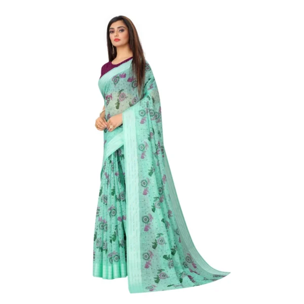 Cotton Saree (Cgreen,5-6Mtrs) - Image 4