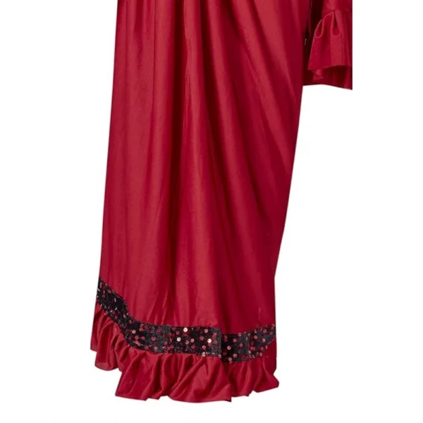 Lycra Solid Saree With Unstitched Blouse (Red, 5.5 Mtr) - Image 2