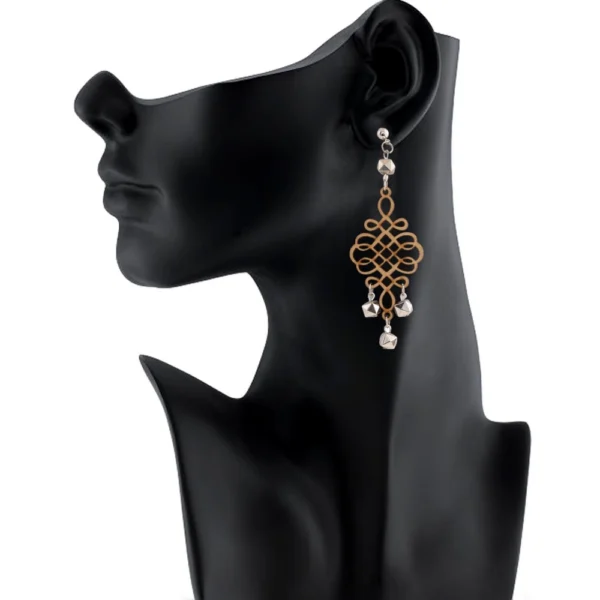 Generic Women's Wooden handcrafted Hook Dangler Hanging Fashion Earrings-Brown - Image 3