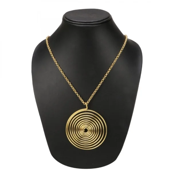Generic Women's High Finished Designer Golden Fashion Necklace (Color: Golden) - Image 2