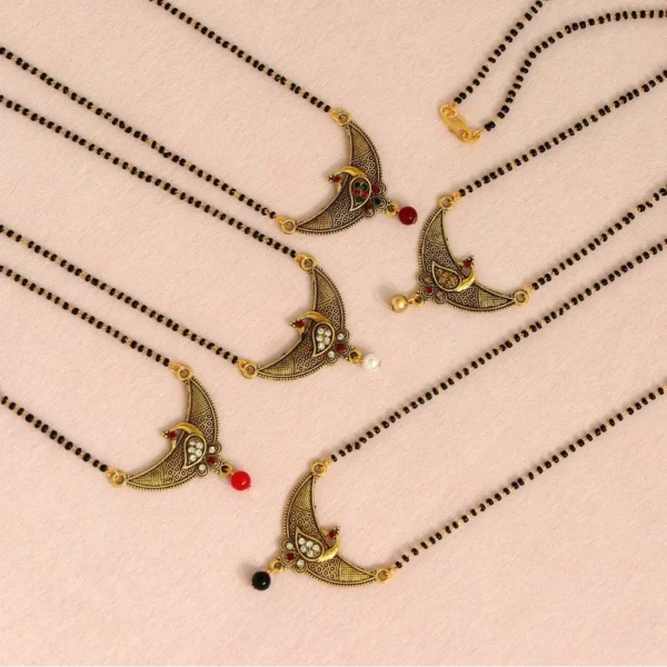 Generic Women's Multi Color 5 Piece Of Mangalsutra Combo - Image 2