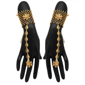 Generic Women's Gold Plated Hathphool Adjustable Chain