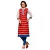 Generic Women's Cotton Kurtis (Red, Multi, L)