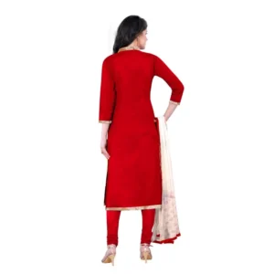 Alternative view of Generic Women's Cotton Unstitched Salwar-Suit Material With Dupatta (Red, 2.20 Mtr)