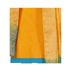 Alternative view of Generic Women's Slub Cotton Unstitched Salwar-Suit Material With Dupatta (Yellow, 2 Mtr)