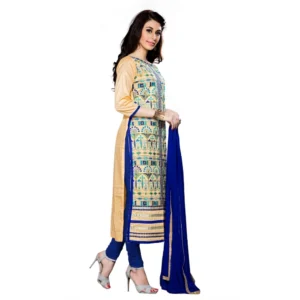 Alternative view of Generic Women's Cotton Unstitched Salwar Suit-Material With Dupatta (Beige,2.3 Mtrs)