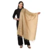 Generic Women's Chanderi Solid Dupatta (Gold, Length: 2.25 to 2.50 Mtr)